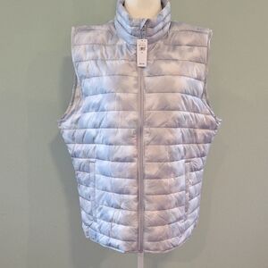 GAP ColdControl Puffer Vest Men's Size XL Silver/Grey New With Tags
